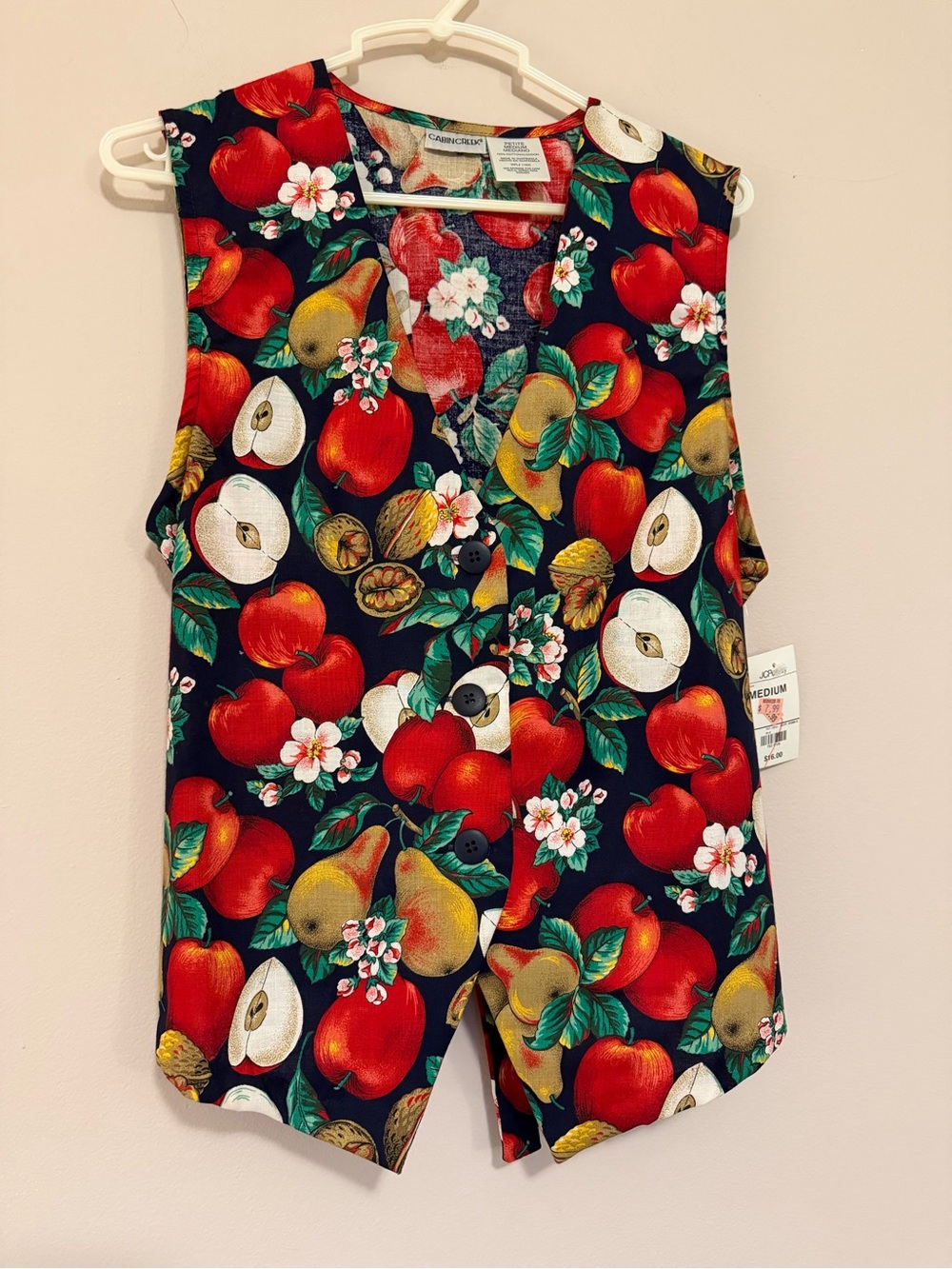 Vintage 90s Fruit and Floral Vest